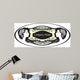 Card Oval Shape Hair Wall Decal