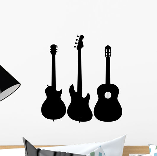 Guitar Electro Acoustic Silhouette Wall Decal