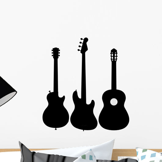 Guitar Electro Acoustic Silhouette Wall Decal