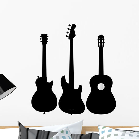 Guitar Electro Acoustic Silhouette Wall Decal