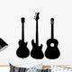 Guitar Electro Acoustic Silhouette Wall Decal