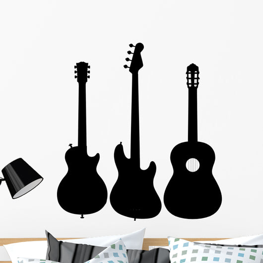 Guitar Electro Acoustic Silhouette Wall Decal