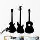 Guitar Electro Acoustic Silhouette Wall Decal