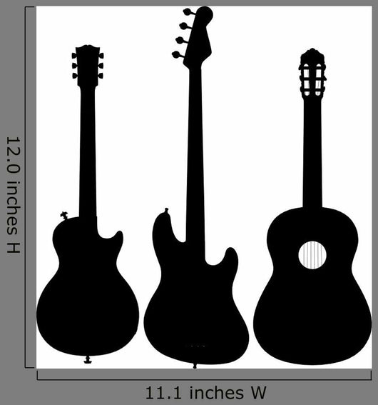 Guitar Electro Acoustic Silhouette Wall Decal