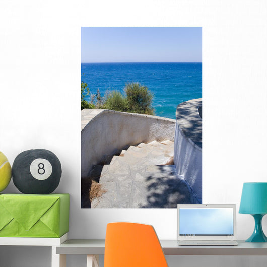 Stairs Leading Down To the OceanWall Decal