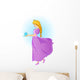 Beautiful Princess with Bluebird Wall Decal