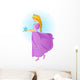 Beautiful Princess with Bluebird Wall Decal