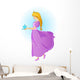 Beautiful Princess with Bluebird Wall Decal