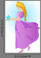 Beautiful Princess with Bluebird Wall Decal