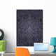 Seamless Purple Floral Pattern Wall Decal