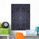 Seamless Purple Floral Pattern Wall Decal