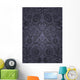 Seamless Purple Floral Pattern Wall Decal
