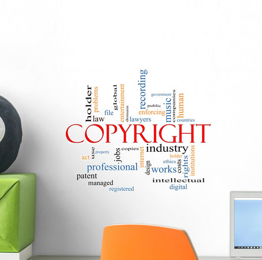 Copyright Word Cloud Concept Wall Decal