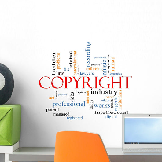 Copyright Word Cloud Concept Wall Decal