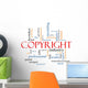 Copyright Word Cloud Concept Wall Decal