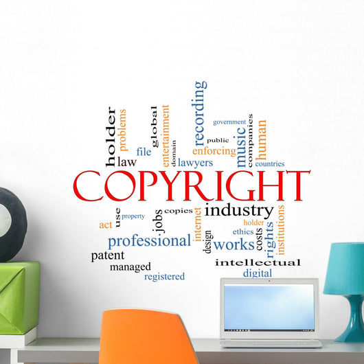 Copyright Word Cloud Concept Wall Decal