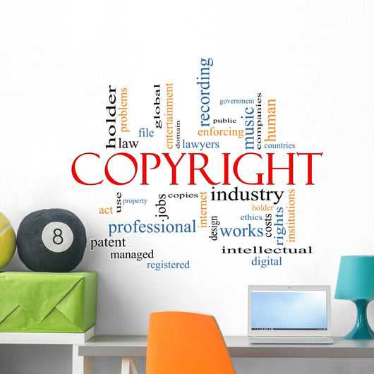 Copyright Word Cloud Concept Wall Decal