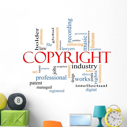 Copyright Word Cloud Concept Wall Decal