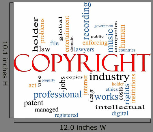 Copyright Word Cloud Concept Wall Decal