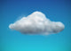 White Cloud Weather Icon Wall Decal