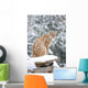 Sitting Lynx in Winter Wall Decal