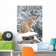 Sitting Lynx in Winter Wall Decal