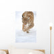 Lynx Stalking in the Winter Snow Wall Decal