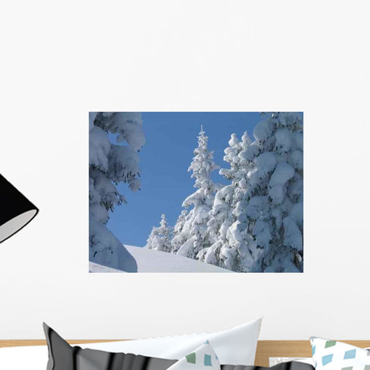 Verschneite Fichten Wall Decal