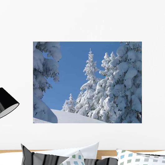 Verschneite Fichten Wall Decal