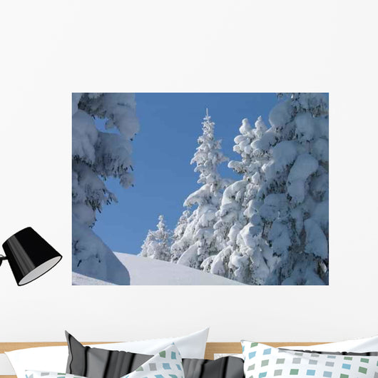 Verschneite Fichten Wall Decal