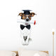 Graduated Dog With Diploma Wall Decal