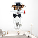 Graduated Dog With Diploma Wall Decal