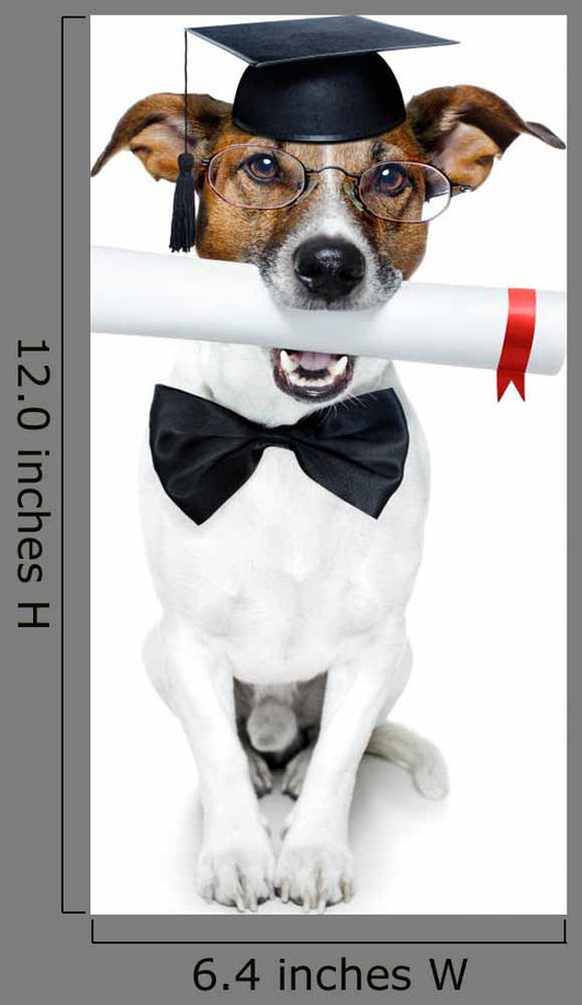 Graduated Dog With Diploma Wall Decal