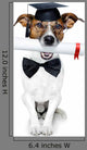 Graduated Dog With Diploma Wall Decal