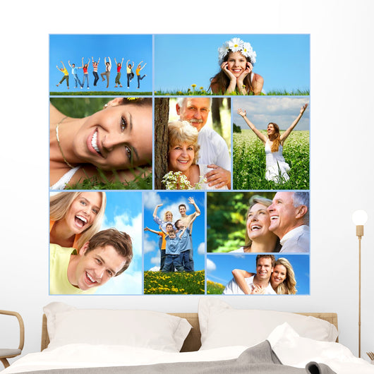 Happy People Collage Wall Decal