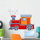 Red Train Cartoon Wall Decal
