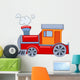 Red Train Cartoon Wall Decal