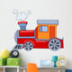 Red Train Cartoon Wall Decal