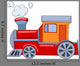 Red Train Cartoon Wall Decal