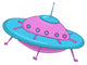 Cartoon Ufo Wall Decal