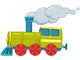 Yellow Train Cartoon Wall Decal