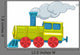 Yellow Train Cartoon Wall Decal