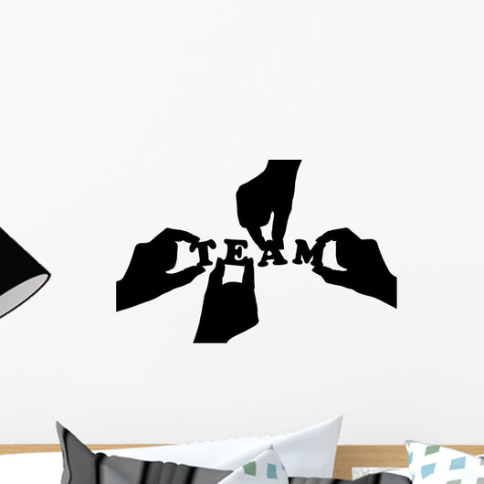 Hands And Word Team Wall Decal