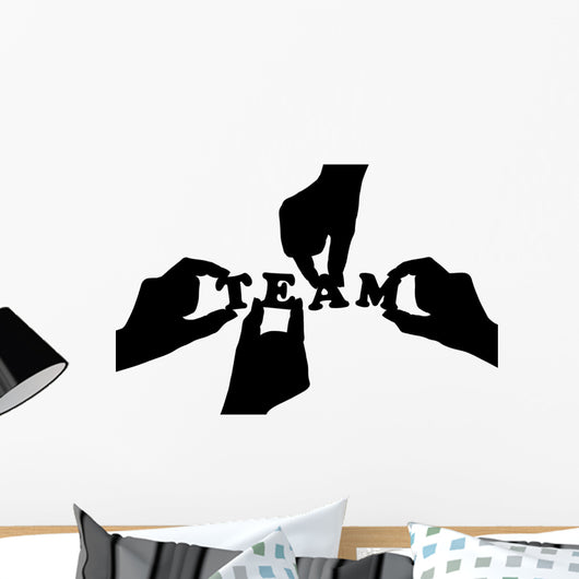 Hands And Word Team Wall Decal
