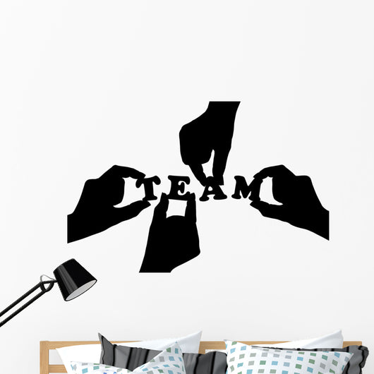 Hands And Word Team Wall Decal