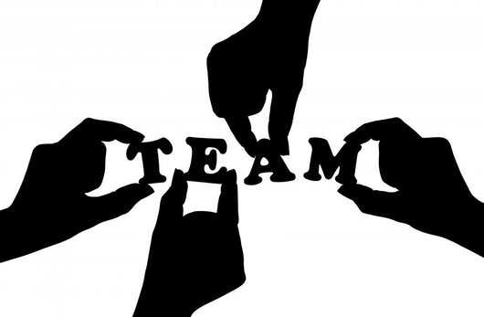 Hands And Word Team Wall Decal