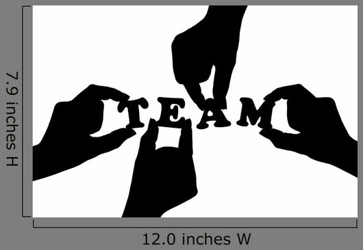 Hands And Word Team Wall Decal