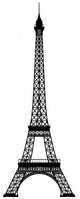 Eiffel Tower Vector Outline Wall Decal