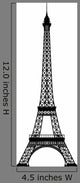 Eiffel Tower Vector Outline Wall Decal