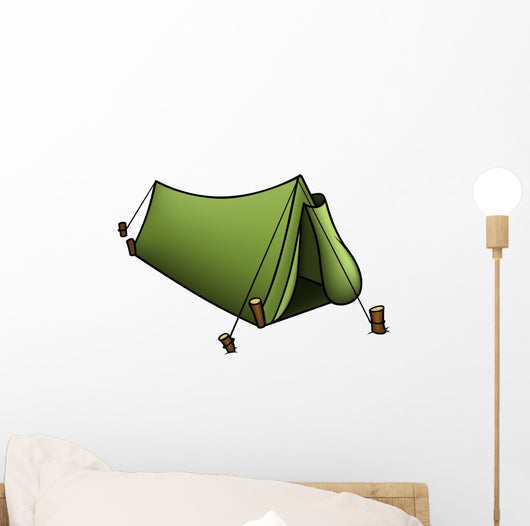 Tent Colored Illustration Wall Decal